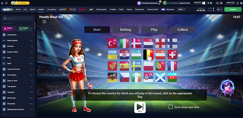 Penalty Shoot Out 1win selecoes Penalty Shoot Out 1win selecoes