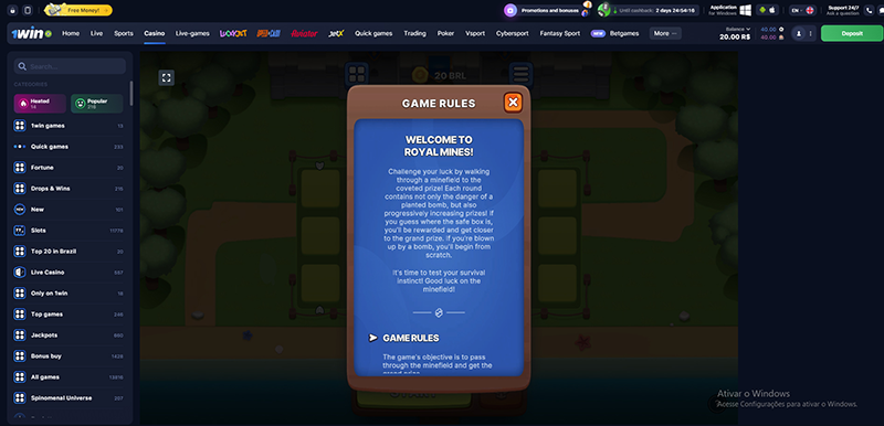 Royal Mines regras Royal Mines regras